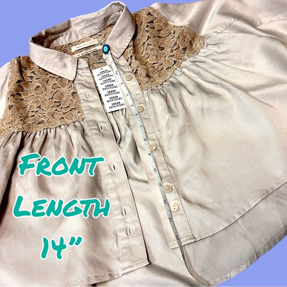 🎉HP🎉 NWT Urban Outfitters Callie Lace Blouse in Cream. Size Small 🌺 - Picture 5 of 13